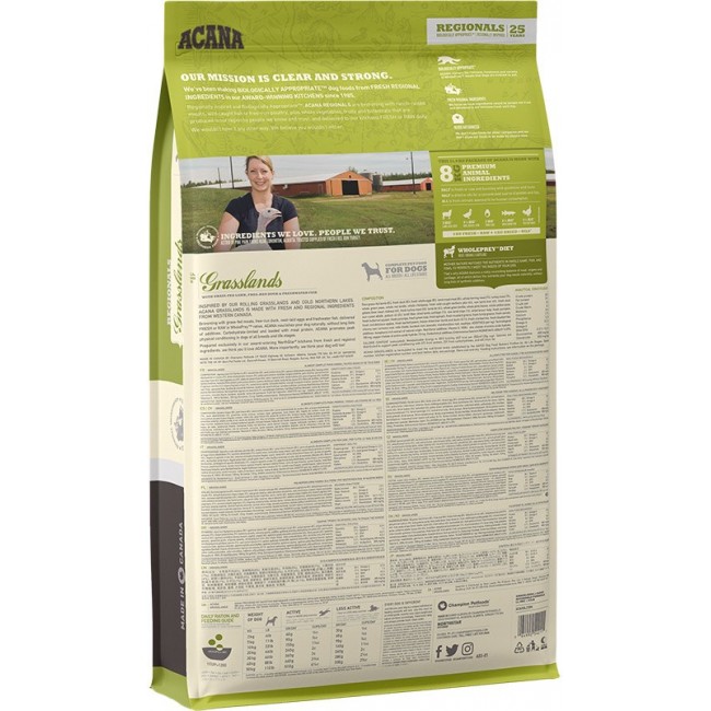 Acana Dog TF Regionals Grasslands 11.4 kg Adult Duck, Egg, Fish, Lamb