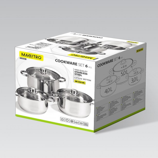 Maestro MR-2020-6XL A set of pots of 6 elements