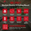 Maclean Electric TV Mount, Ceiling-Mounted, Tuya Compatible, Max. VESA 800x400, for 43-86