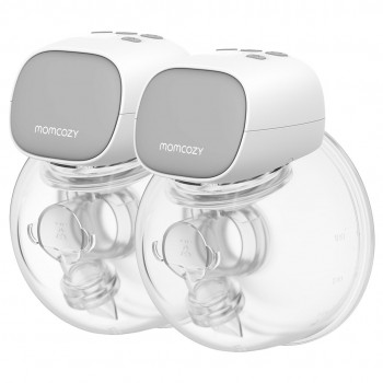 MOMCOZY S9 Pro sacaleches port til, gris, juego doble, 180 ml