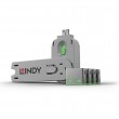 Lindy USB Port Blocker - Pack of 4 Colour Code: Green Lindy USB Port Blocker - Pack of 4 Colour Code: Green