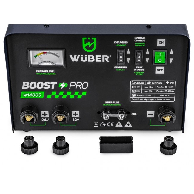 Battery charger with jump start 40 A 12/24 V W14005 WUBER