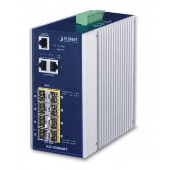 PLANET IGS-10080MFT network switch Managed Gigabit Ethernet (10/100/1000) Blue, White