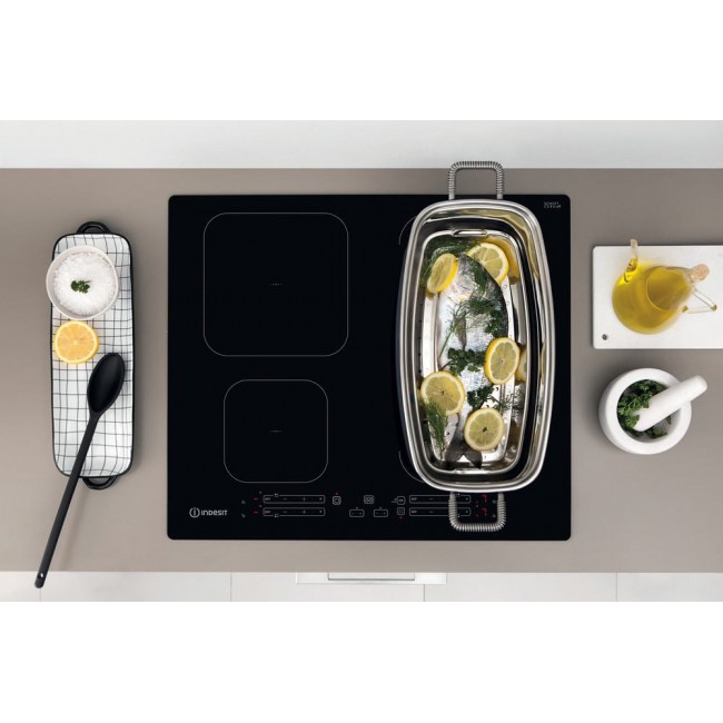 Indesit IB 65B60 NE Black Built-in 59 cm Zone induction hob 4 zone(s)