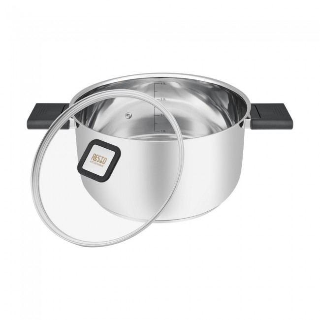 Resto Kitchenware Anser 4.4 L Round Black, Stainless steel