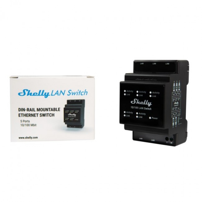 Shelly LAN Switch Smart switch Black Shelly LAN Switch Smart switch Black