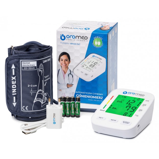 OROMED ORO-BP3 USB REFRIGERATOR electronic blood pressure monitor + POWER SUPPLY OROMED ORO-BP3 USB REFRIGERATOR electronic blood pressure monitor + POWER SUPPLY