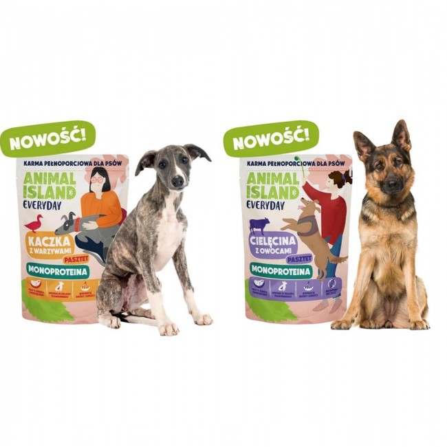 ANIMAL ISLAND Everyday Monoprotein Veal/Duck - wet dog food - 9x300g ANIMAL ISLAND Everyday Monoprotein Veal/Duck - wet dog food - 9x300g