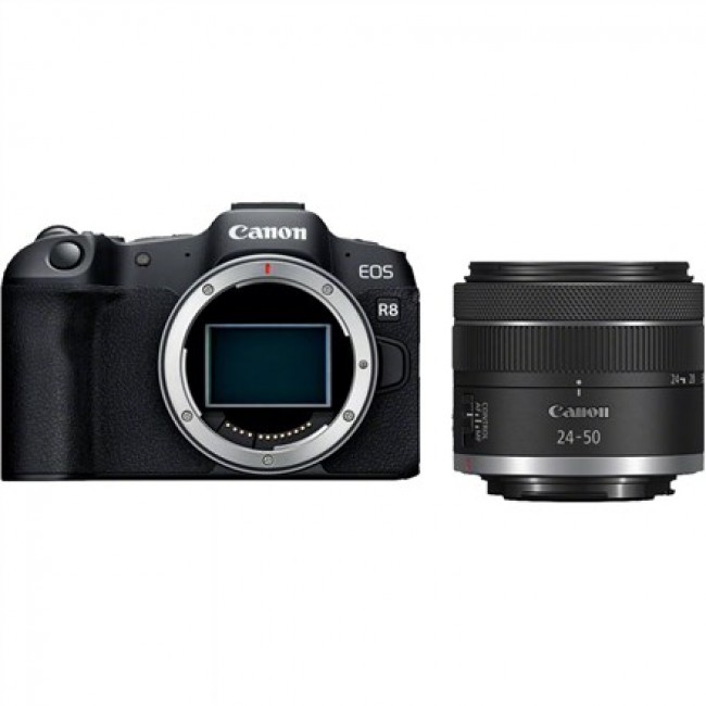 Canon EOS R8 + RF 24-50mm F4.5-6.3 IS STM Kit MILC 24.2 MP CMOS 6000 x 4000 pixels Black