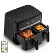 TEFAL Dual Easy Fry Essential Airfryer EY901N, Power 2700 W, Capacity 8.3 L, Black