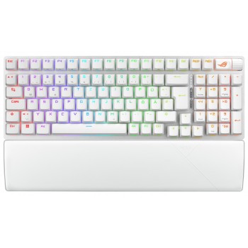 ASUS ROG Strix Scope II 96 Wireless keyboard Gaming USB + RF Wireless + Bluetooth QWERTZ German White
