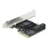 DeLOCK 5 port SATA PCI Express x4 Card - Low Profile Form Factor