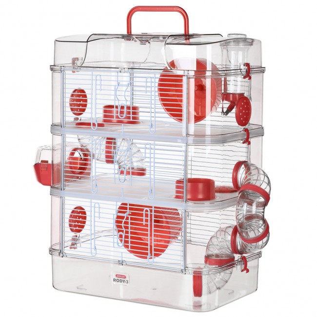 ZOLUX Rody3 Trio - rodent cage - red ZOLUX Rody3 Trio - rodent cage - red