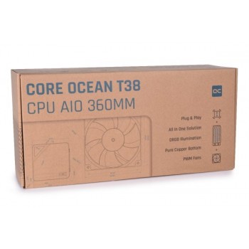 Alphacool T38 Processor Liquid cooling kit 12 cm Black