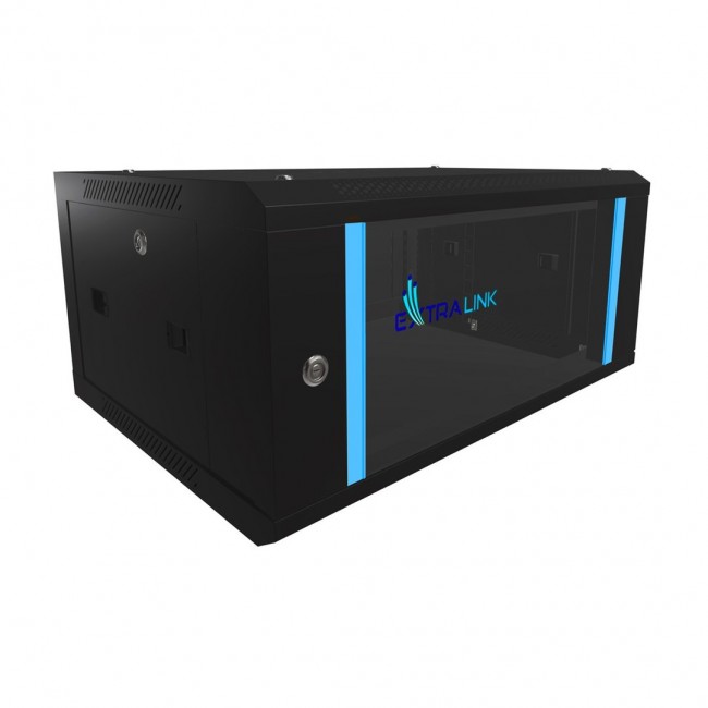 Extralink Rackmount cabinet 4U 600x450 Black wall mounted