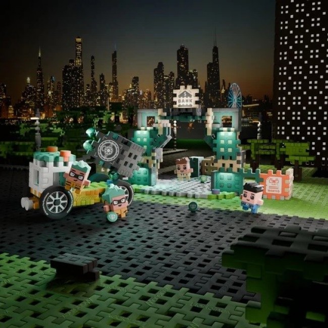 MARIOINEX Mini Waffle City Bank Robbery Building Blocks, 148 pieces MARIOINEX Mini Waffle City Bank Robbery Building Blocks, 148 pieces