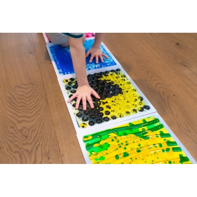 Tullo Sensory path textured sensory tiles with liquid, 4 pcs. Tullo Sensory path textured sensory tiles with liquid, 4 pcs.