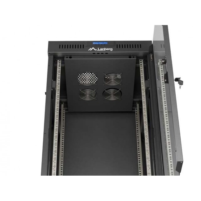 Lanberg FF01-6624-12BL rack cabinet 24U Freestanding rack Black