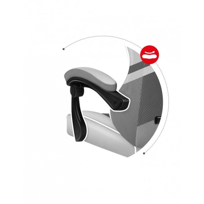 Huzaro FORCE 4.4 PC gaming chair Bucket (cradle) seat Grey, White