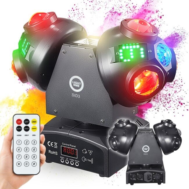 LIGHT4ME SID3 ruchomy multiefekt o wietleniowy 4w1