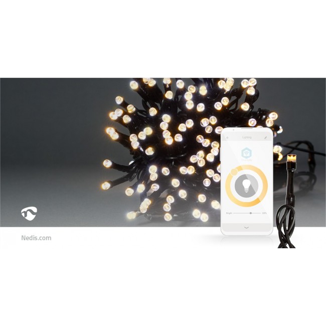 Nedis WIFILX01W200 decoration lighting Light decoration chain 200 bulb(s) LED 2.33 W G
