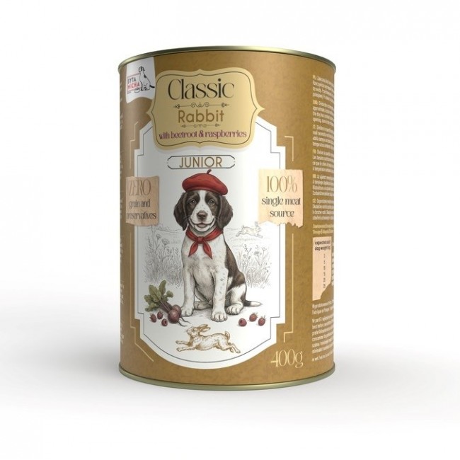 SYTA MICHA Classic Junior Rabbit with beetroot and raspberries Mono - wet dog food - 400g