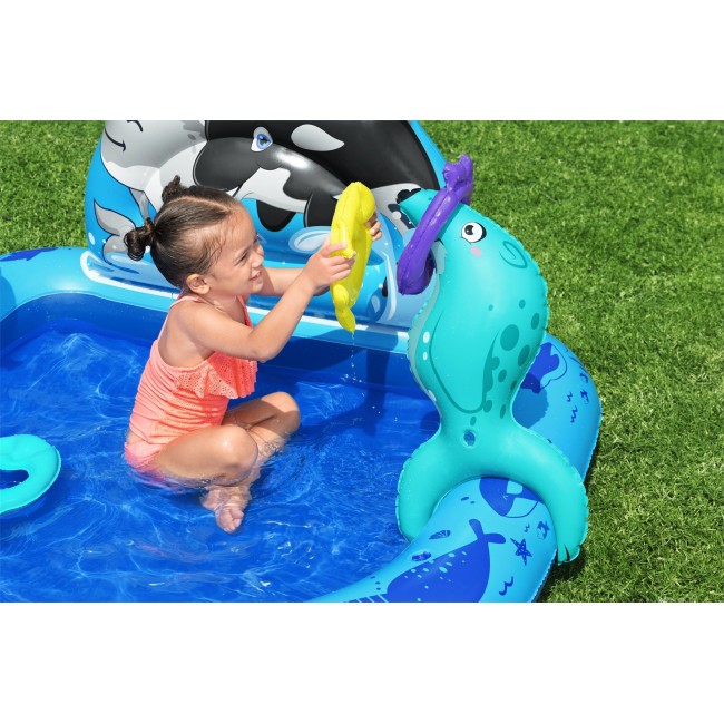 Bestway Polar Pals Kids Inflatable Water Play Center and Pool 1.34 m x 1.31 m x 73 cm Bestway Polar Pals Kids Inflatable Water Play Center and Pool 1.34 m x 1.31 m x 73 cm