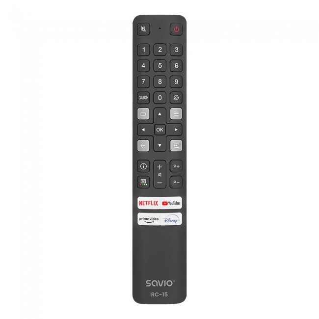 Savio RC-15 universal /replacement for TCL SMART TV remote control IR Wireless Press buttons Savio RC-15 universal /replacement for TCL SMART TV remote control IR Wireless Press buttons
