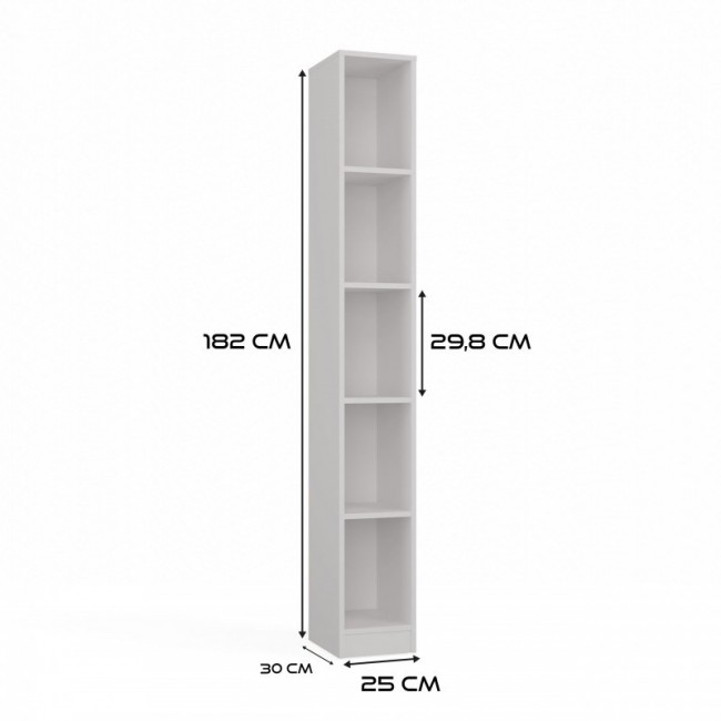 R25 WHITE BOOKCASE