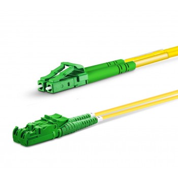 Equip E2000/APC to LC/APC Fiber Cable, SM, Duplex, 20m