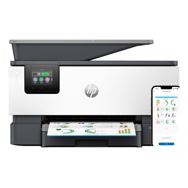 HP OfficeJet Pro 9120e Wireless All-in-One Color Printer, Instant Ink Two-sided printing