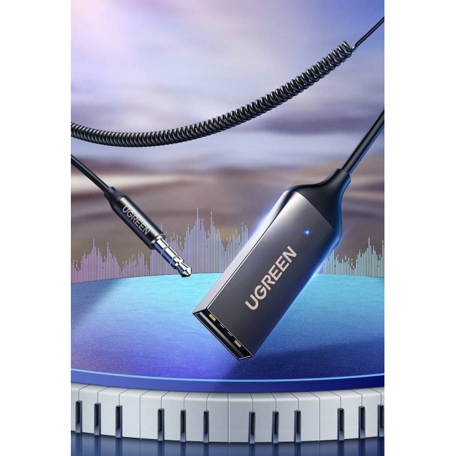 Ugreen CM309 Bluetooth 5.0 Audio Receiver USB Cable Audio Adapter AUX Jack Black Ugreen CM309 Bluetooth 5.0 Audio Receiver USB Cable Audio Adapter AUX Jack Black