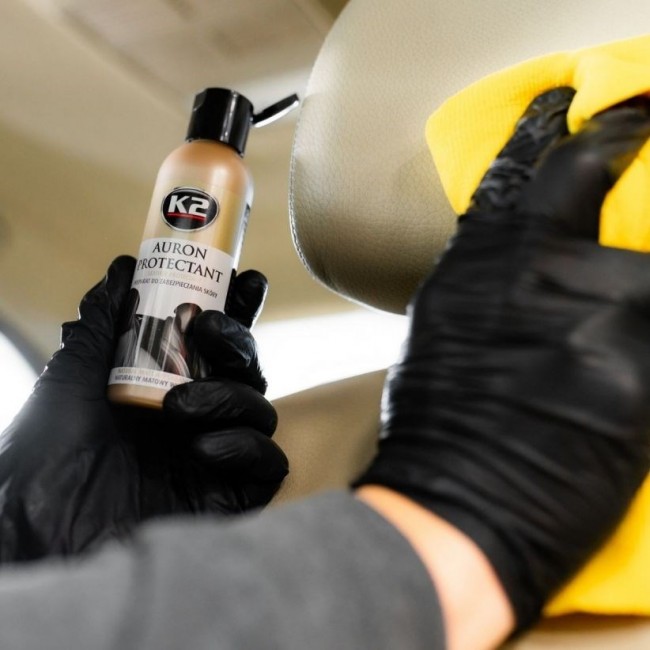K2 AURON kit (Auron Cleaner+Auron Protectant+Auron Brush + microfibre) - leather cleaning and care kit