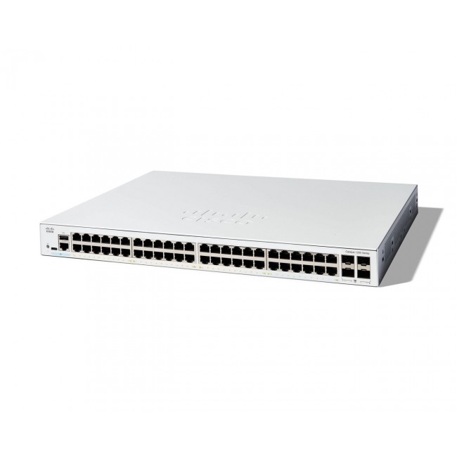 Cisco Catalyst 1200-48T-4G Smart Switch, 48 Port GE, 4x1GE SFP, Limited Lifetime Protection (C1200-48T-4G) Cisco Catalyst 1200-48T-4G Smart Switch, 48 Port GE, 4x1GE SFP, Limited Lifetime Protection (C1200-48T-4G)
