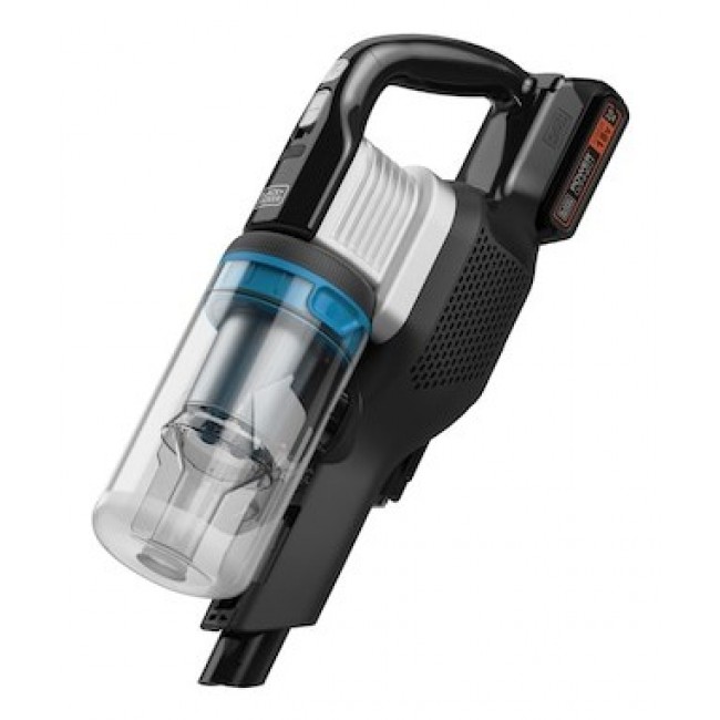 Black & Decker BHFEB520D1-QW stick vacuum/electric broom Battery Dry Cyclonic Bagless Black, Silver, Transparent 2 Ah