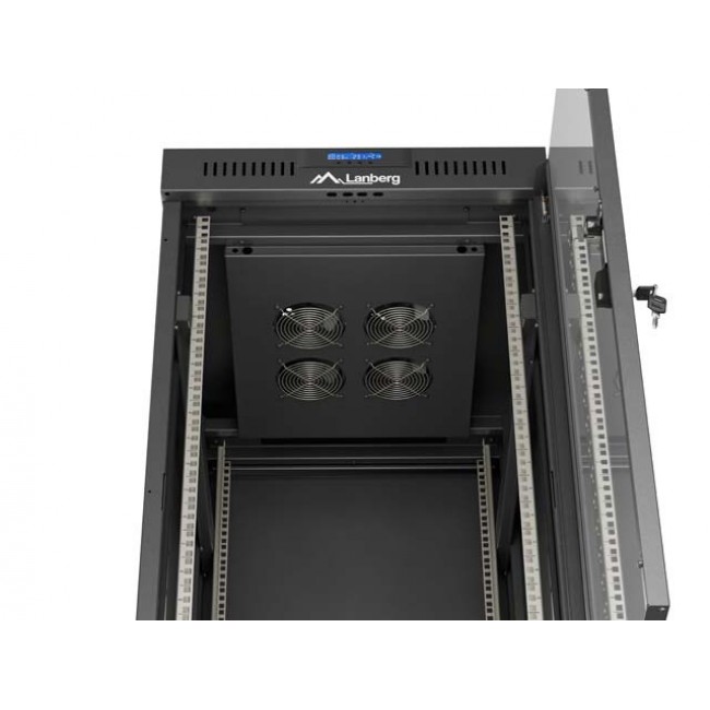 Lanberg FF01-6824-12BL rack cabinet 24U Freestanding rack Black