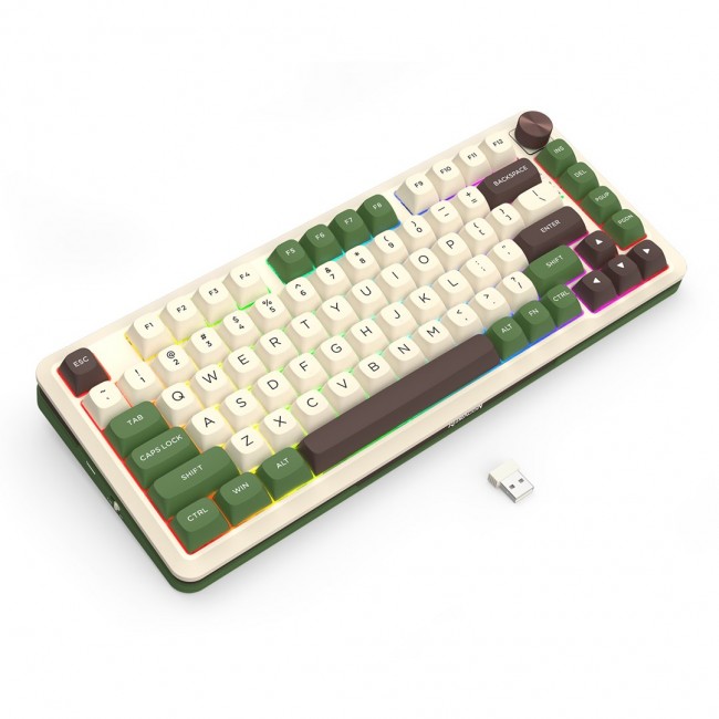 REDRAGON K681CGC-RGB-PRO Cyrus keyboard USB + RF Wireless + Bluetooth White, Green