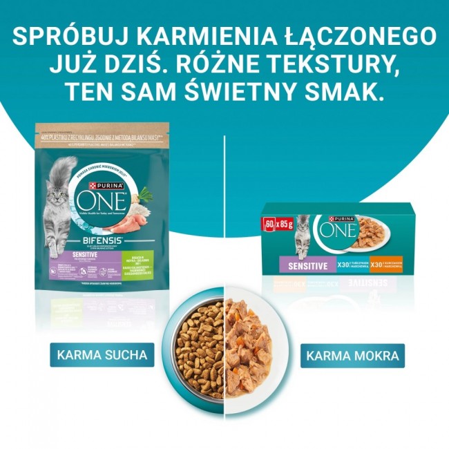 PURINA One Sensitive Box - wet cat food - 60x85g
