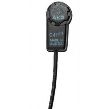 AKG C411 PP Microphone w/ Phantom adapter XLR