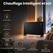Extralink SMART GLASS PANEL HEATER, BLACK, 2000W, WIFI, LPL-23A-BL