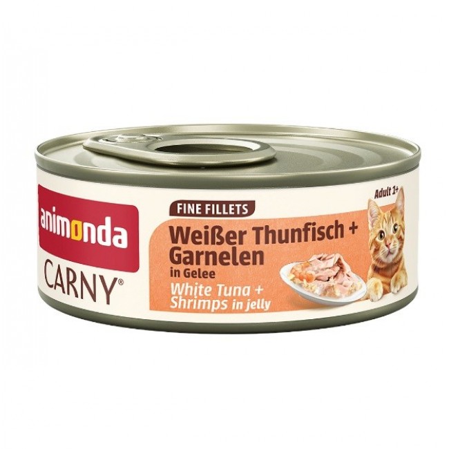 ANIMONDA Carny Adult Fine fillets Jelly White tuna + shrimps - wet cat food - 60g ANIMONDA Carny Adult Fine fillets Jelly White tuna + shrimps - wet cat food - 60g