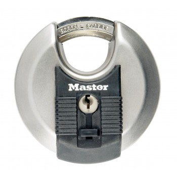 MASTER LOCK 70mm wide Excell stainless steel discus padlock with shrouded shackle