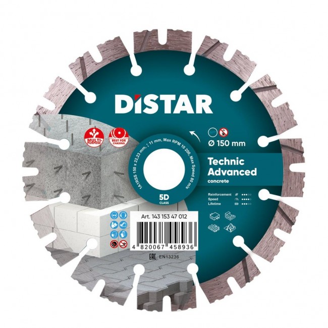 DISTAR TECHNIC ADVANCED DIAMOND BLADE 150 x 2.3/1.5 x 11 x 22.23 DISTAR TECHNIC ADVANCED DIAMOND BLADE 150 x 2.3/1.5 x 11 x 22.23