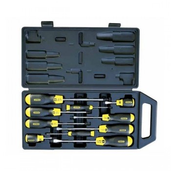 Screwdrivers with cushion grip set, 10 pcs (flat and Philips)