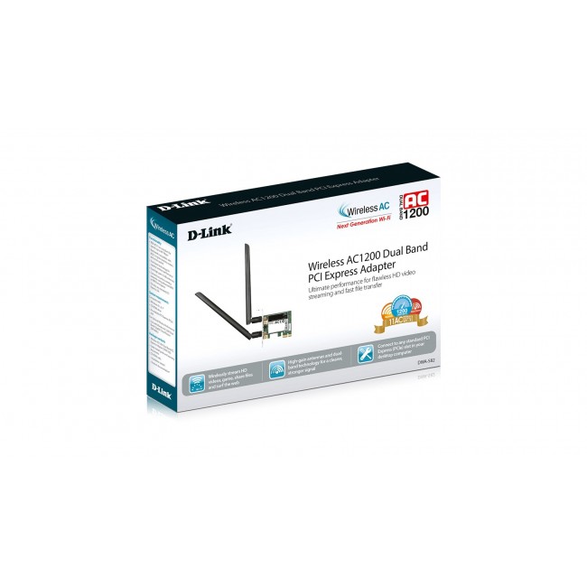 D-Link Wireless AC1200 DualBand PCIe Adapter D-Link Wireless AC1200 DualBand PCIe Adapter