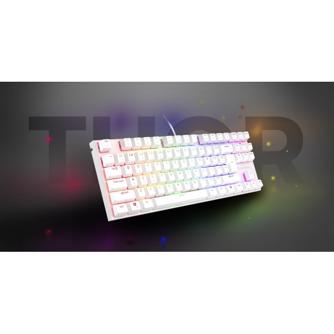 THOR 303 | Mechanical Gaming Keyboard | Wired | US | White | USB Type-A | Outemu Peach Silent