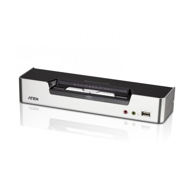ATEN 2-Port USB DVI Dual-View KVM Switch with Audio & USB 2.0 Hub (KVM cables included)