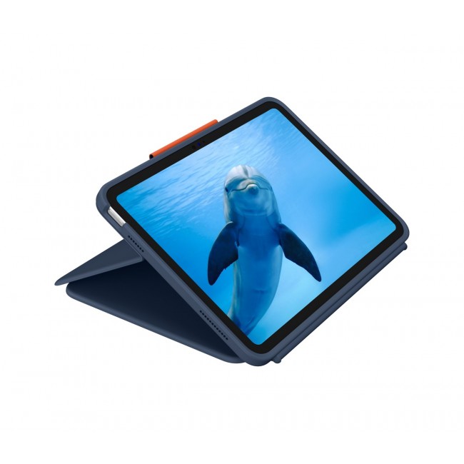 Logitech Rugged Combo 4 Touch QWERTZ German Smart Connector Blue