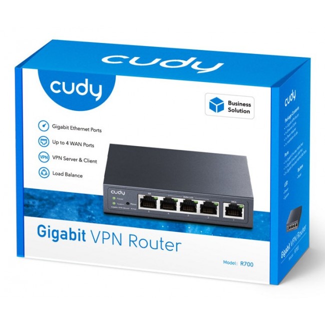 Cudy Gigabit Multi-WAN VPN Router wired router Fast Ethernet, Gigabit Ethernet Grey