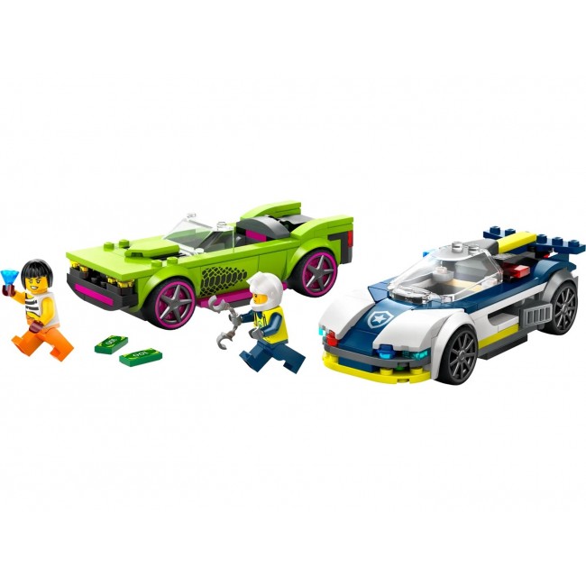 LEGO CITY 60415 POLICE CAR AND MUSCLE CAR CHASE